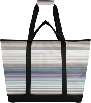 Gradient Stripes Reusable Insulated Lunchbox Cooler Bag, Leakproof Kitchen Grocery Bag Collapsible Portable Cooler Tote Bag for Picnic, Camping, Office, Travel