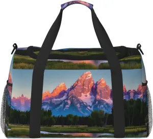 grand teton national park Print Weekender Bag Large Capacity Hand Travel Bag Carry On Tote Airplane Travel Tote