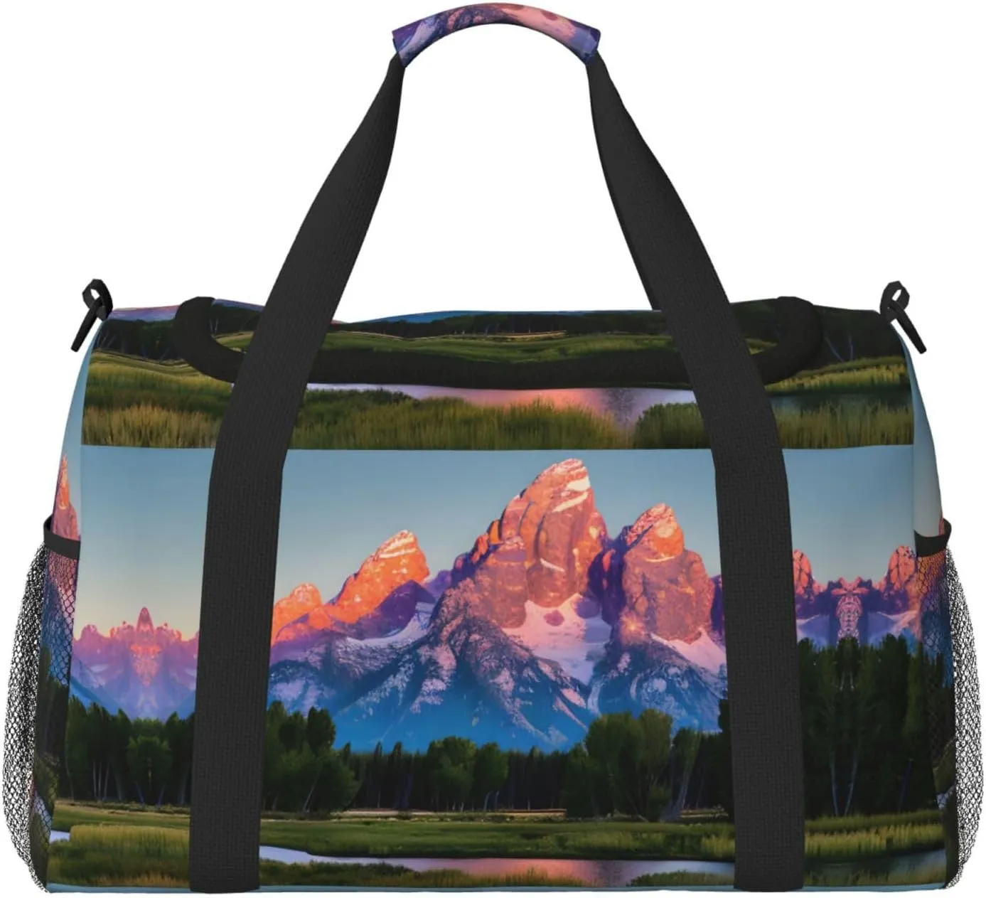 grand teton national park Print Weekender Bag Large Capacity Hand Travel Bag Carry On Tote Airplane Travel Tote