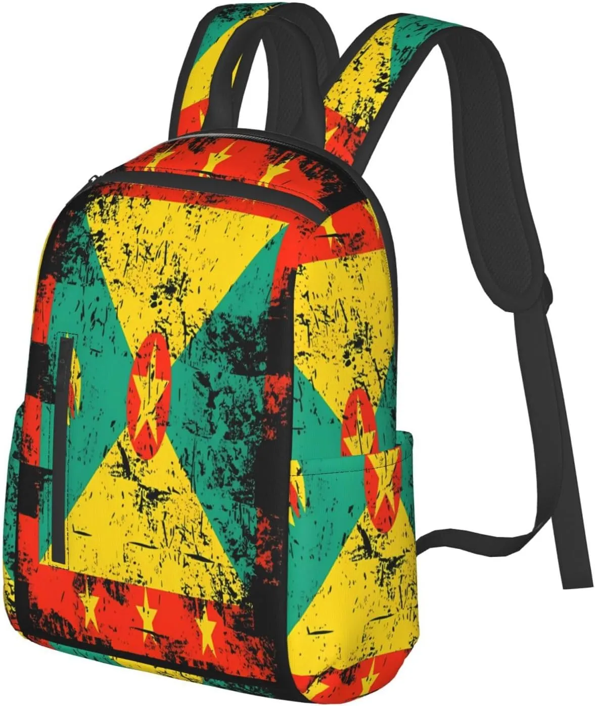 Grenada Flag Casual Backpacks Large Capacity Laptop Backpack Sports Fitness Rucksack Travel Carry-On Daypack Work Bag for Outdoor Camping