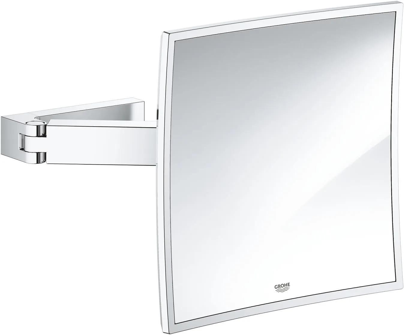 Grohe 40808000 Selection Cube Cosmetic/Shaving Mirror, Starlight Chrome