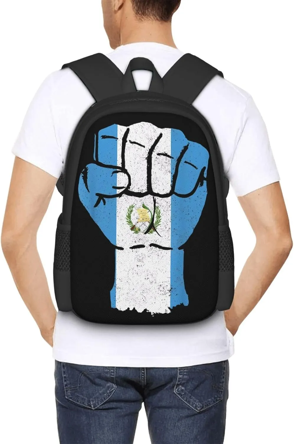 Guatemala Strong Guatemalan Flag Travel Backpack Casual Backpacks 15 Inch Laptop Back Pack Lightweight Rucksack Outdoor Sport Daypack Large Bags for Working Camping Hiking