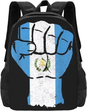 Guatemala Strong Guatemalan Flag Travel Backpack Casual Backpacks 15 Inch Laptop Back Pack Lightweight Rucksack Outdoor Sport Daypack Large Bags for Working Camping Hiking