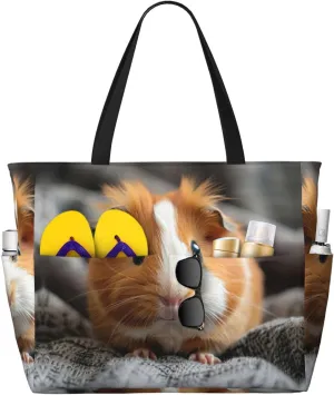 Guinea Pig Print Stylish Beach Tote Bag,Large Capacity Handbag,Perfect For Women'S Vacation And Daily Use