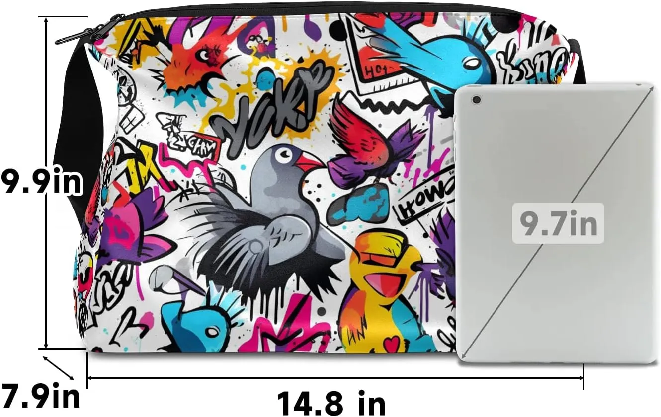 Gym Bags for Men 14.8 Inch Lightweight Carry On Bags for Airplanes Waterproof Duffle Bag for Travel, Abstract Printings Exquisite