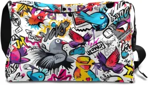 Gym Bags for Men 14.8 Inch Lightweight Carry On Bags for Airplanes Waterproof Duffle Bag for Travel, Abstract Printings Exquisite