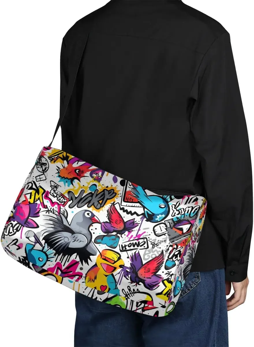 Gym Bags for Men 14.8 Inch Lightweight Carry On Bags for Airplanes Waterproof Duffle Bag for Travel, Abstract Printings Exquisite