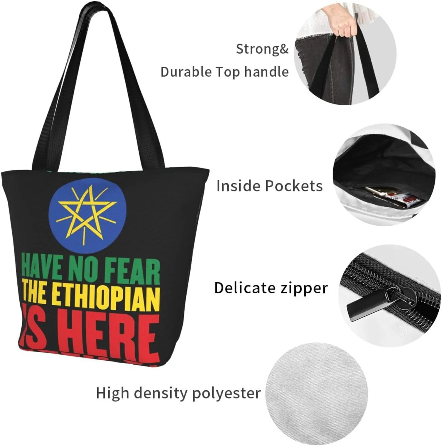 Haiti Flag Pray For Haiti Women's Tote Bag Shoulder Bag Shopping Handbag Large Capacity Handbag With Zipper