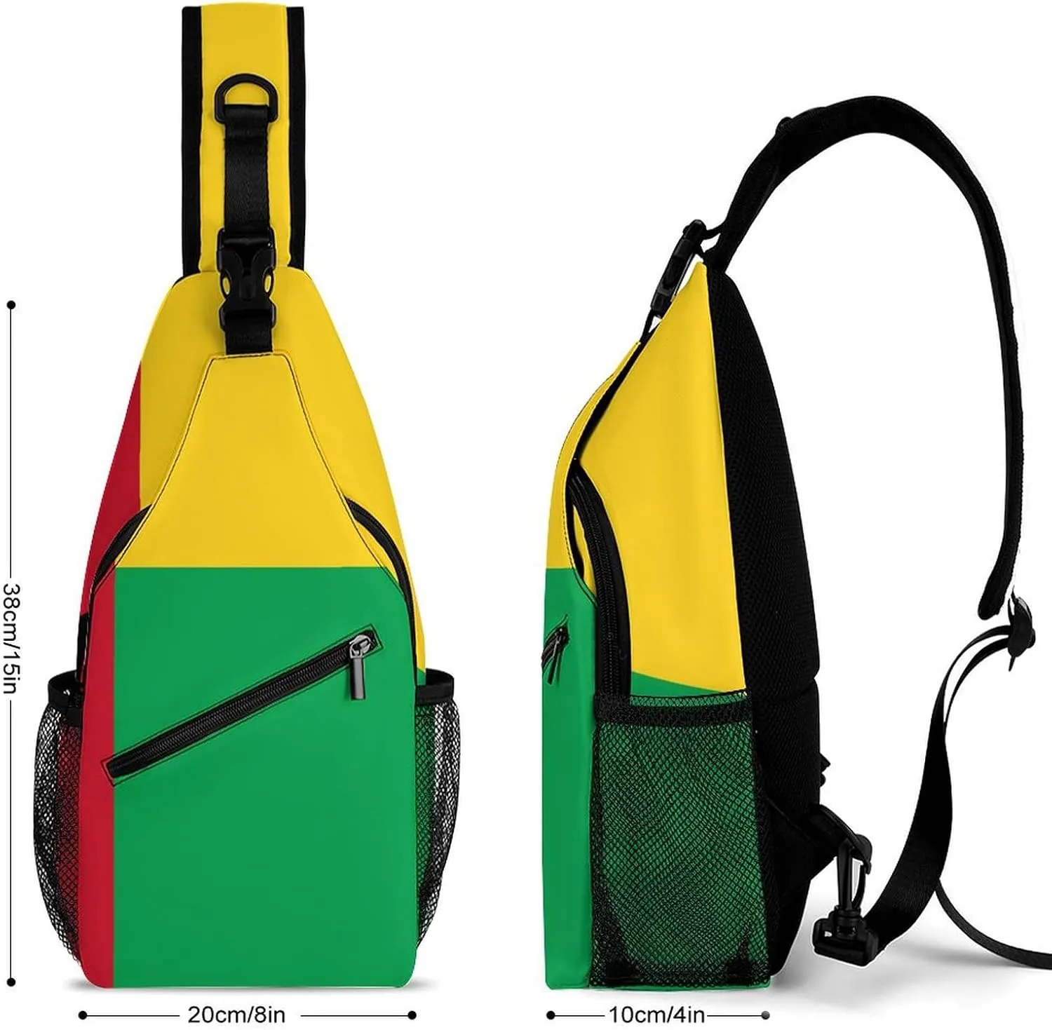 Haiti Flag Sling Bag Crossbody Chest Bag Shoulder Bag For Travel Hiking Cycling Camping