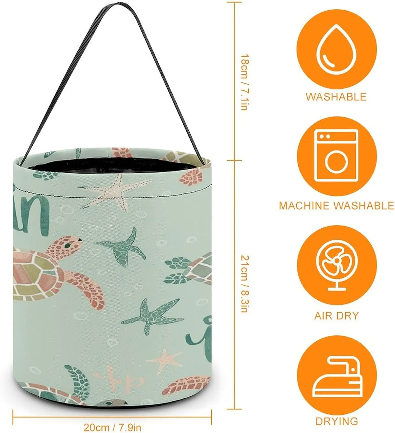 Halloween Candy Bucket,Halloween Trick Or Treat Bags,Airplane Flying in The Air Collapsible Reusable Candy Basket