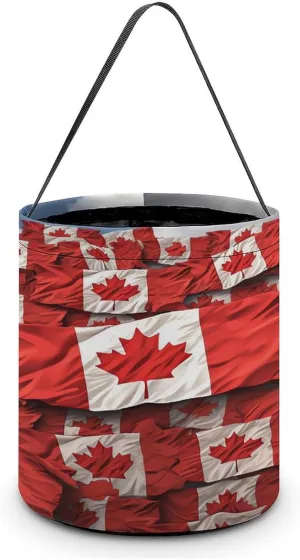 Halloween Candy Bucket,Halloween Trick Or Treat Bags,Seaside Cruise Ship Printed Collapsible Reusable Candy Basket