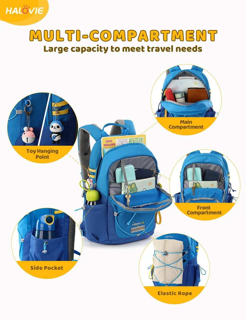 HALOVIE Kids Backpack Small Travel Backpacks Preschool Backpack Outdoor School Backpack Kindergarden Boys Girls