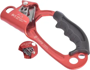 Hand Ascender Climbing Equipment Climber (Right Hand Red) High Strength Aluminum Alloy Climbing Ascender for Rock Climbing Tree Arborist Mountaineering