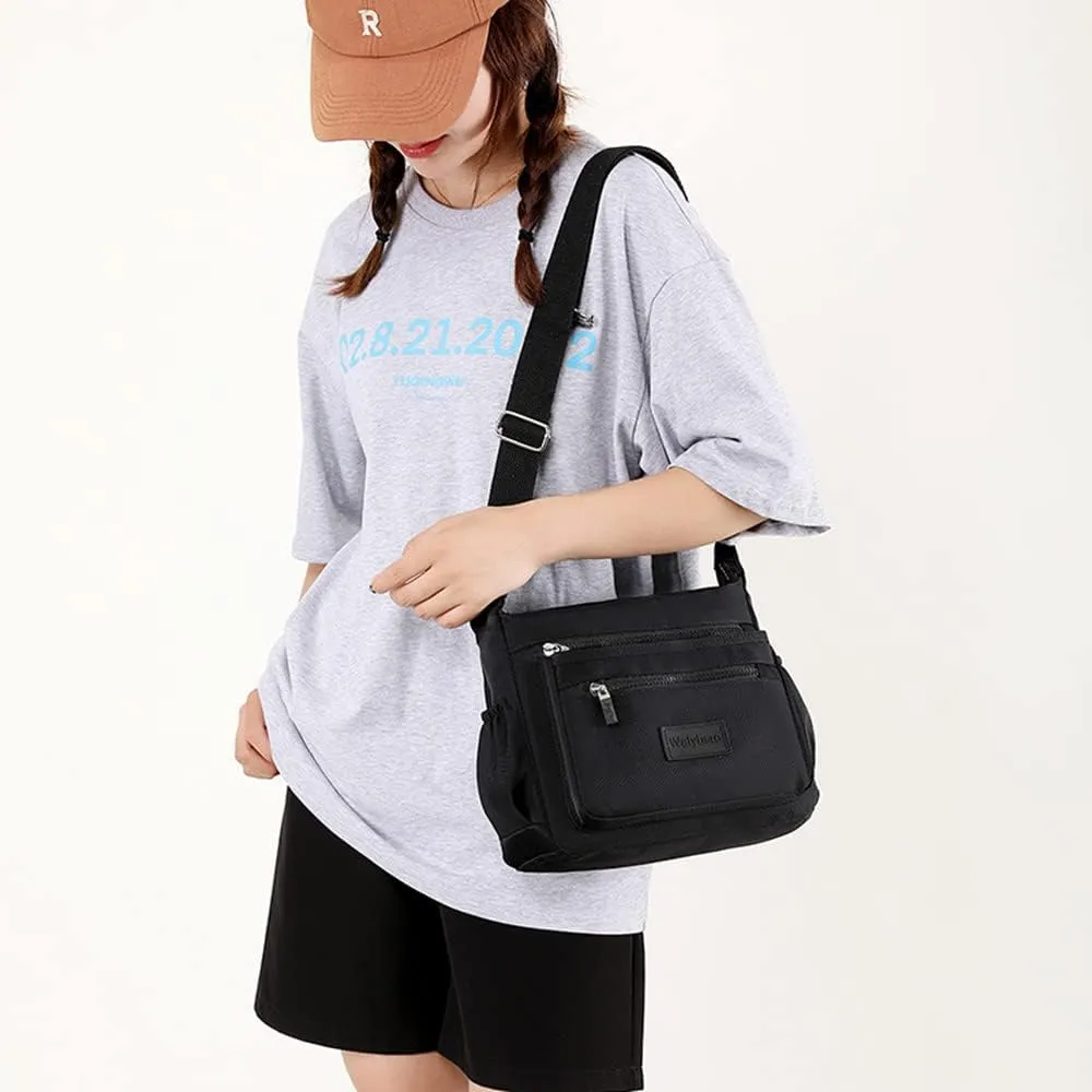 Handbags for Ladies Multi Pocket Purses for Women Messenger Shoulder Cross-body Bag