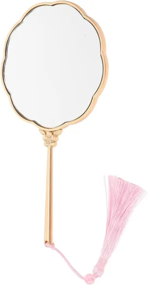 Handheld Makeup Mirror Portable Retro Design Chinese Style Decorative Hand Mirror for Travel and Home Use Lightweight and for Personal Cosmetic Application