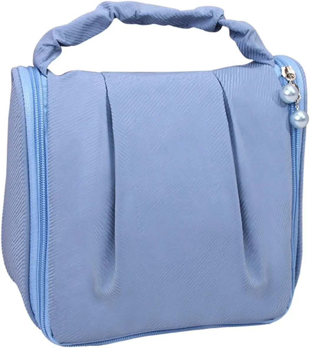 Hanging Cosmetic Bag Travel Organiser Cosmetic Storage Bag for Women Girls(Blue)