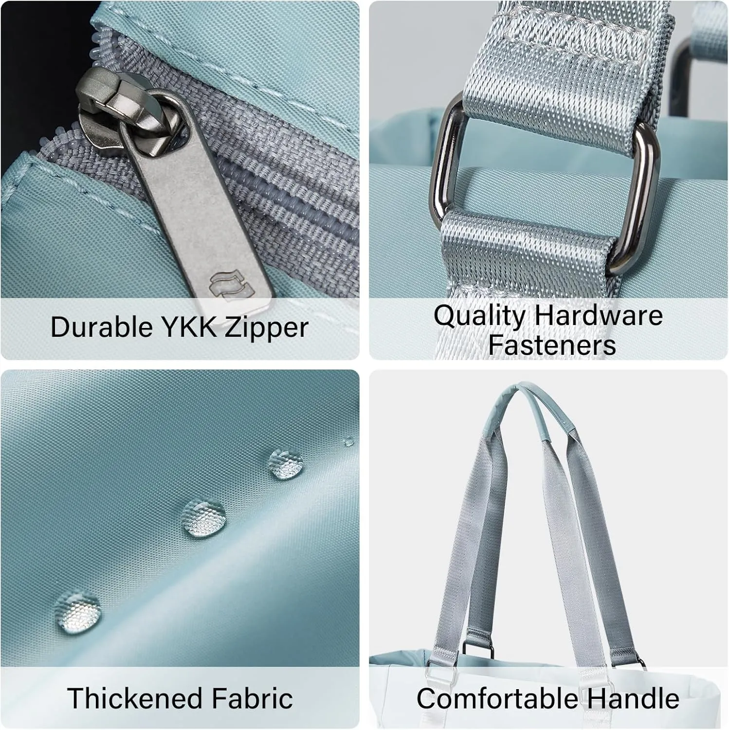 Hanke Laptop Tote - Lightweight Nylon Shoulder Bag for Work, Travel, Sports & Gym (Sky Blue)