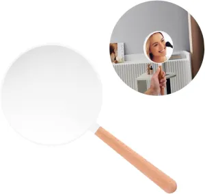 Happyyami Vintage Handheld Makeup Mirror Dual Sided Cosmetic Mirror with High Definition Clarity Chic Gloss Finish Portable Design for Quick Touch Ups for Women