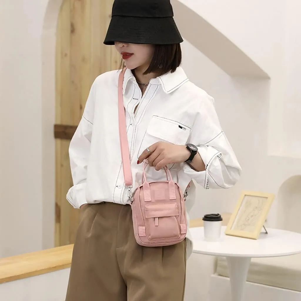 HBJWOV Ladies fashion trend messenger bag personality simple mobile phone bag water repellent nylon messenger bag
