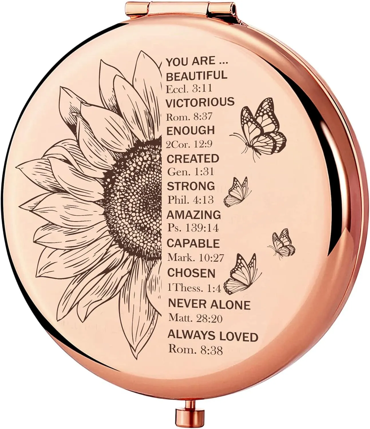 Healing Gifts Compact Mirror, Inspirational Christian Gifts for Women Mini Mirror, Appreciation Gifts, Religious Gifts Birthday Gifts for Women/Wife/Mom/Friends/Grandma/Sister