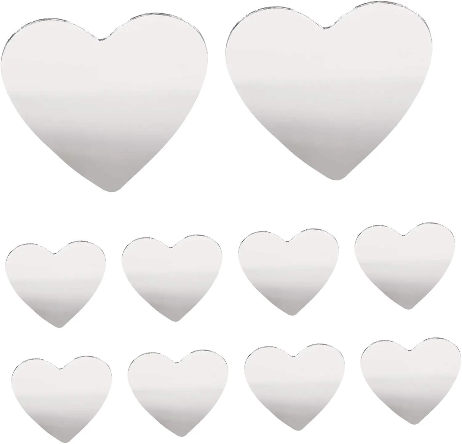 Heart Shape Mirror Lenses 20 Pcs Mini Compact Makeup Mirror for Women Girls