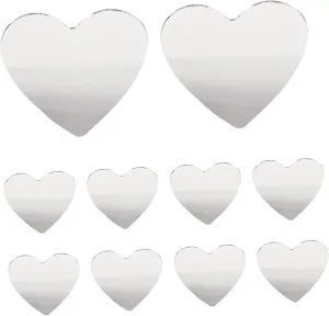 Heart Shape Mirror Lenses 20 Pcs Mini Compact Makeup Mirror for Women Girls