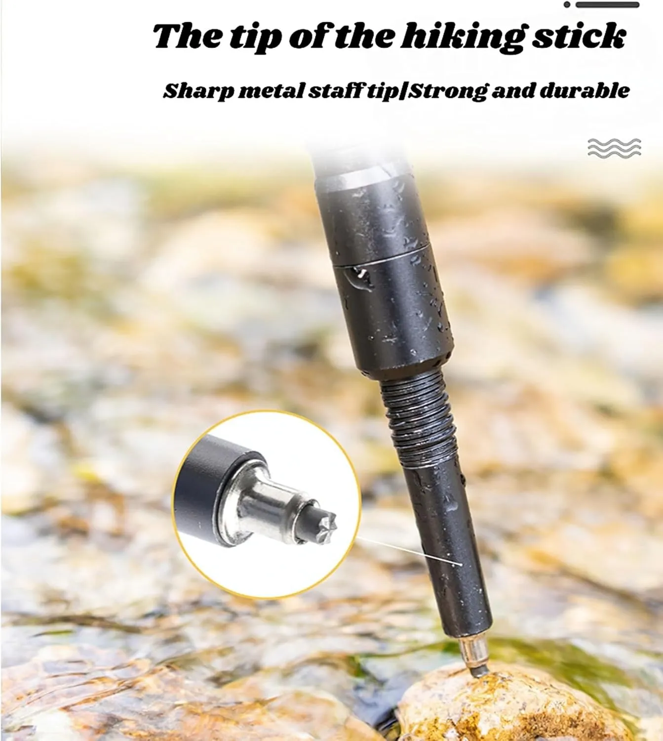 Height-Adjustable Portable Hiking Stick, Outdoor Multi-Functional Ease Assembleable Trekking Poles, Survival Tools in The Wild, Suitable for Outdoor Trekking, Adventures, Mountain Climbing