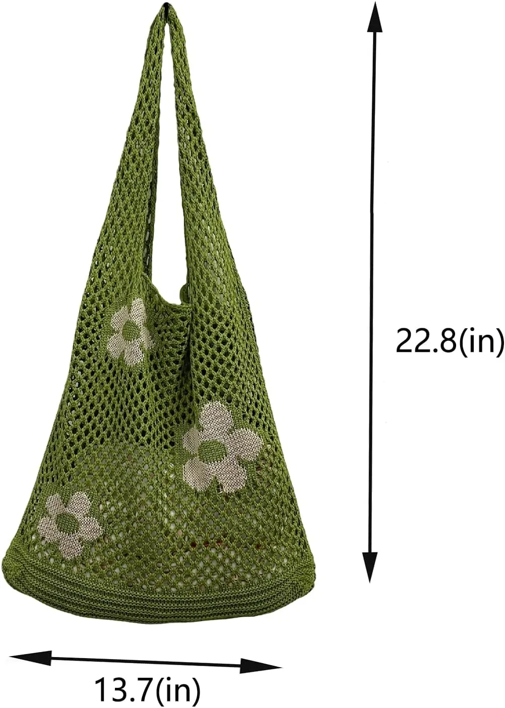 Hobo Tote Bag for Women - Contrast Color, Large Capacity, Knitted, Trendy