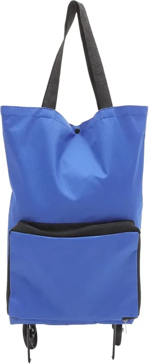 HOMSFOU Tug Bag Folding Trolley Bag Grocery Cart on Wheel Fruit Basket Rolling Cart Laundry Utility Cart Foldable Grocery Cart Grocery Tote Bag Stair Carts Oxford Cloth Pulley Shopping