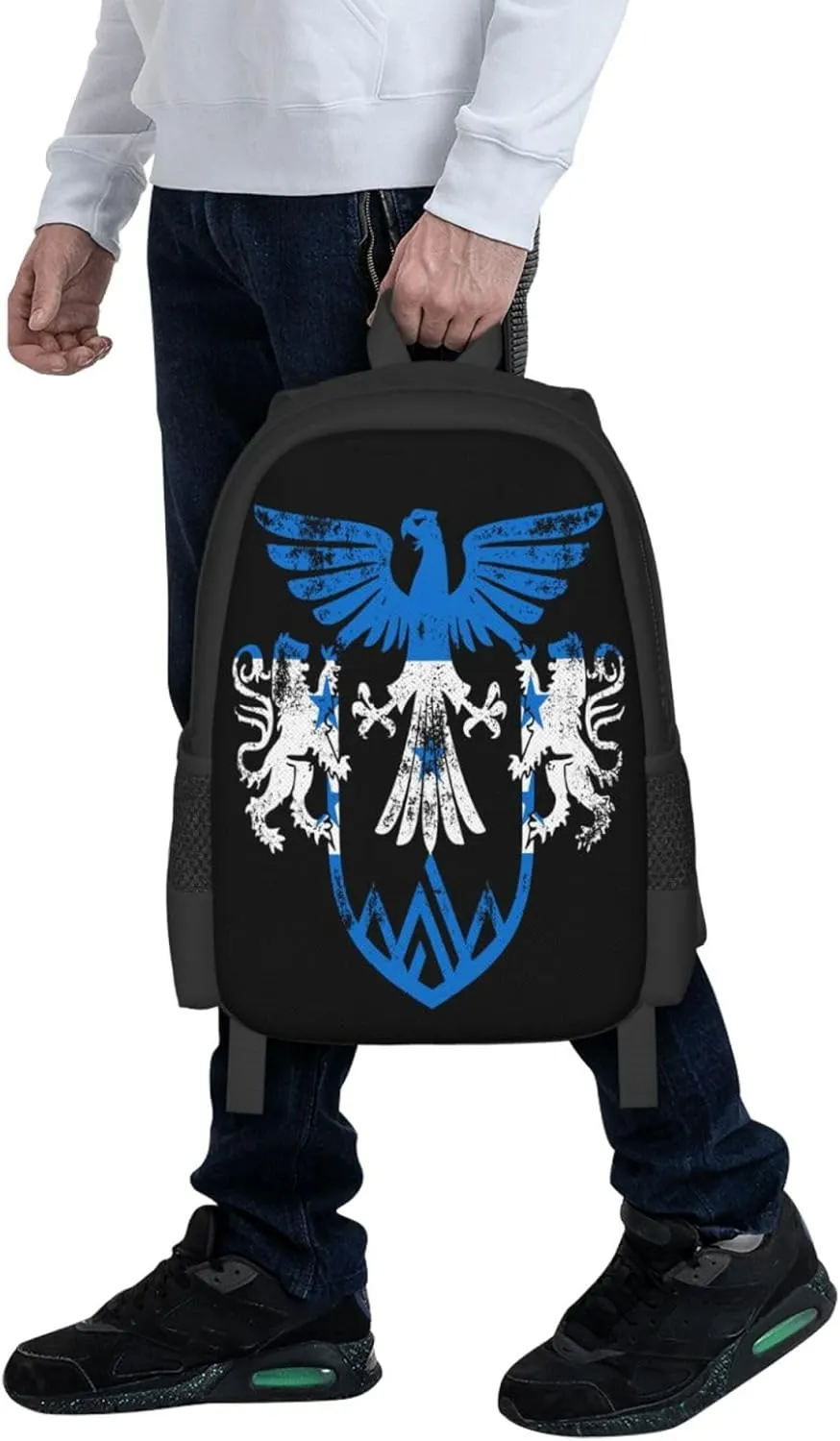 Honduras Flag Eagle Lion Casual Backpack Large Capacity Backpacks 15 Inch Laptop Back Pack Travel Rucksack Daypack Commuter Bags with Adjustable Strap for Camping