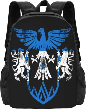 Honduras Flag Eagle Lion Casual Backpack Large Capacity Backpacks 15 Inch Laptop Back Pack Travel Rucksack Daypack Commuter Bags with Adjustable Strap for Camping