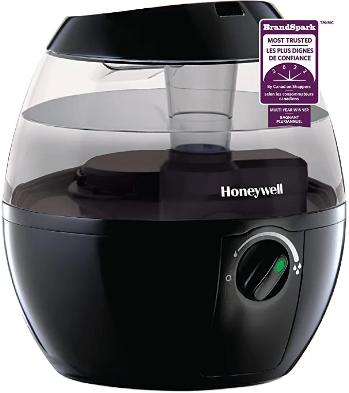 Honeywell HUL520BC MistMate™ Ultrasonic Cool Mist Humidifier, Black, with Adjustable Mist Control, Auto Shut-off, Ultra Quiet Operation, Visible Cool Mist