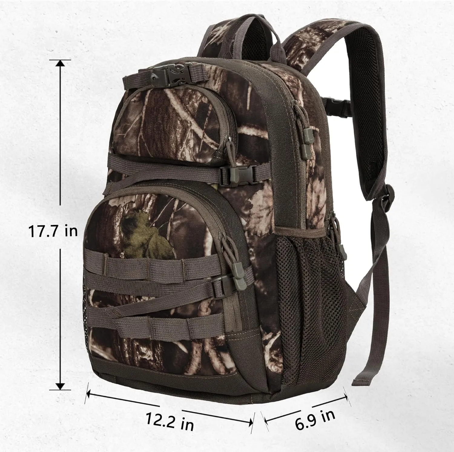 Hunting Backpack, Camo Outdoor Hunting Pack for Bow or Rifle with Holder, for Hunting, Camping, Hiking
