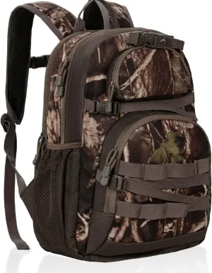 Hunting Backpack, Camo Outdoor Hunting Pack for Bow or Rifle with Holder, for Hunting, Camping, Hiking