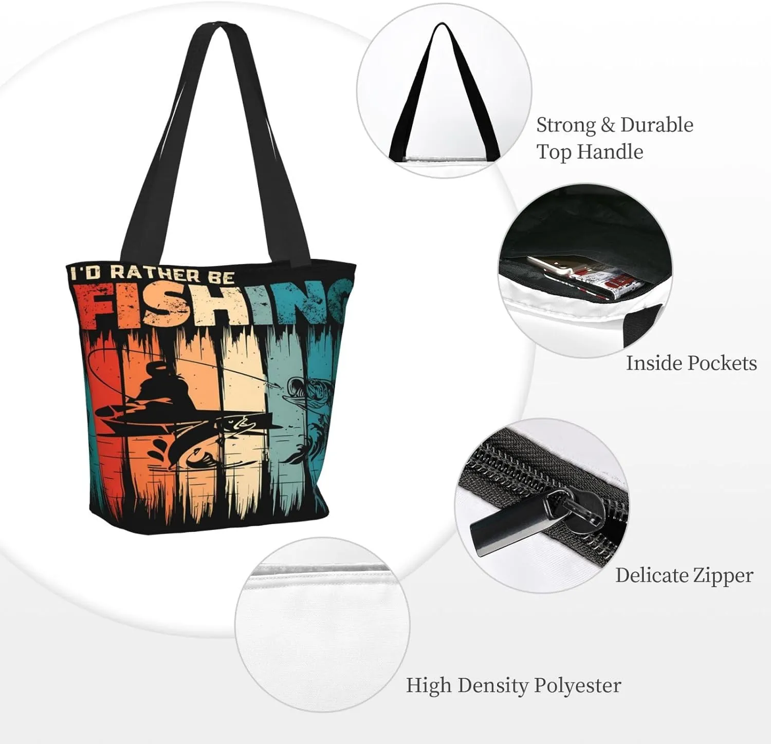 Im Just Here For The Halftime Show Football Tote Bag Lightweight Shopping Handbag Large Capacity Shoulder Bag