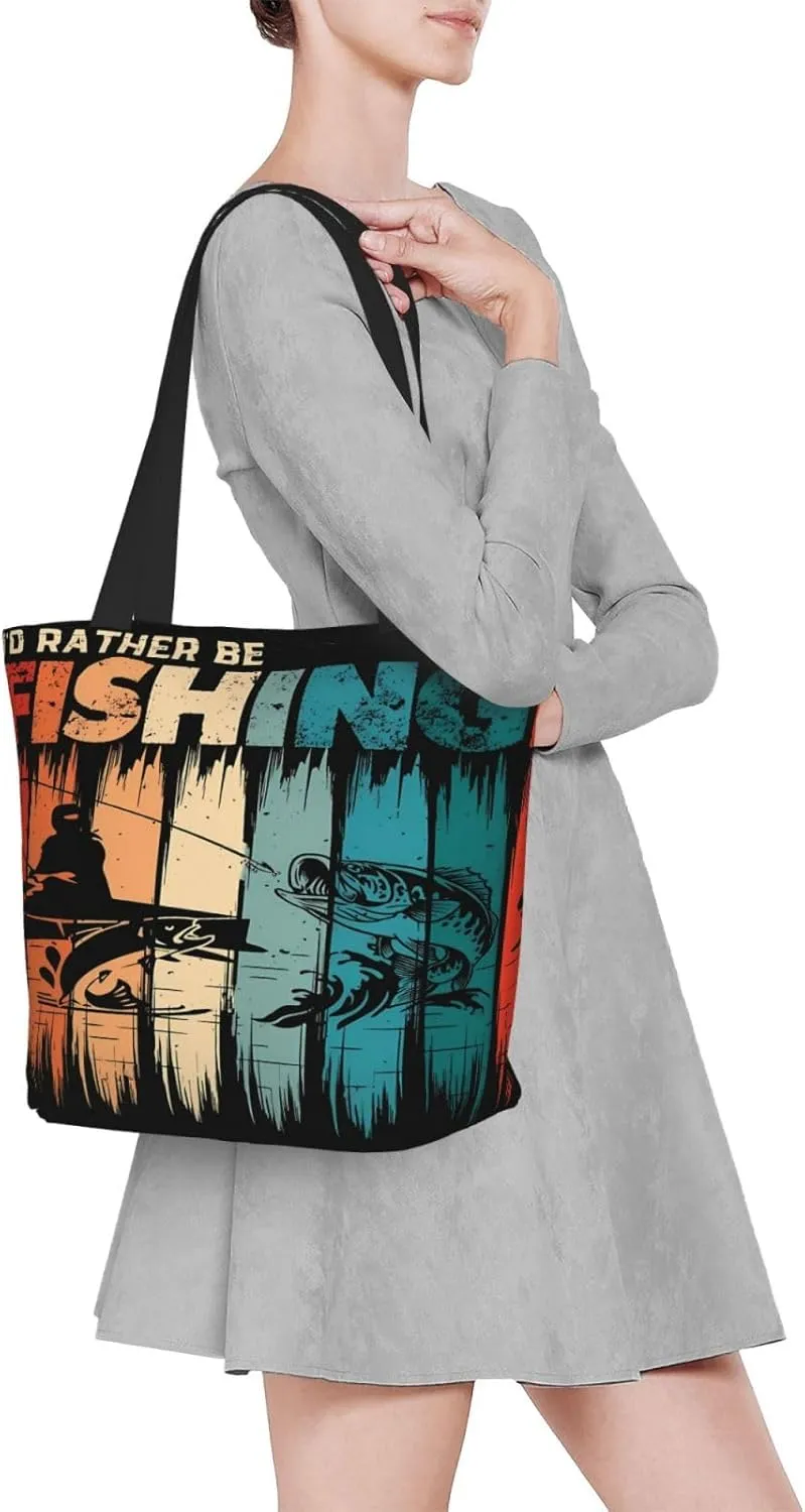 Im Just Here For The Halftime Show Football Tote Bag Lightweight Shopping Handbag Large Capacity Shoulder Bag