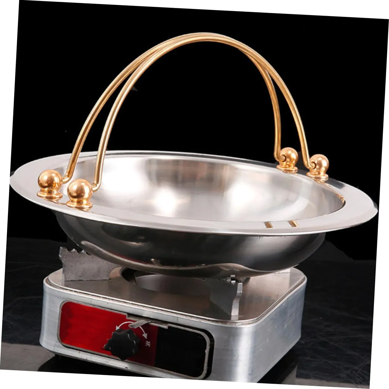 IMIKEYA Sturdy Japanese Camping Cookware Stainless Steel Sukiyaki Pot Easy to Use for Outdoor and Household Cooking