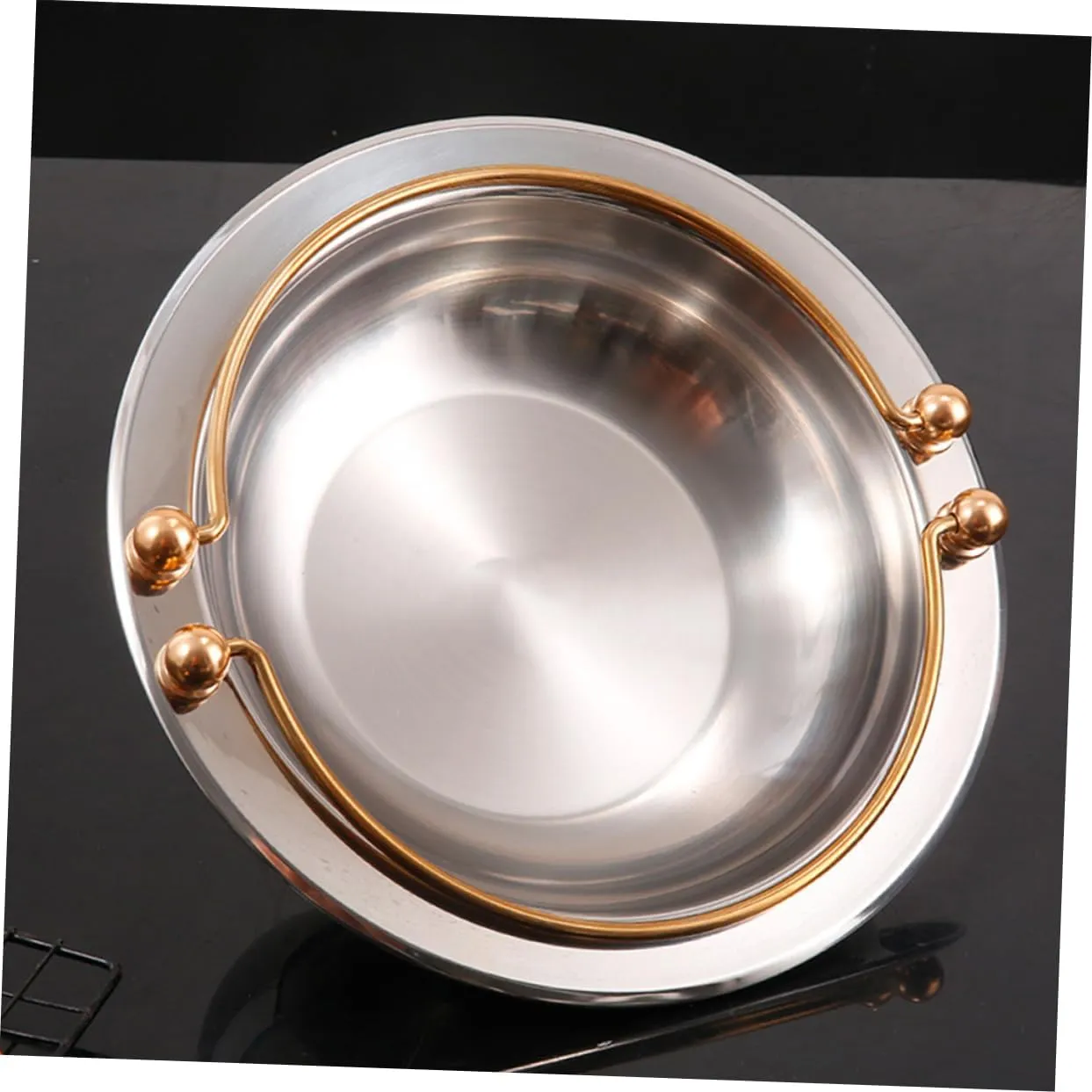 IMIKEYA Sturdy Japanese Camping Cookware Stainless Steel Sukiyaki Pot Easy to Use for Outdoor and Household Cooking
