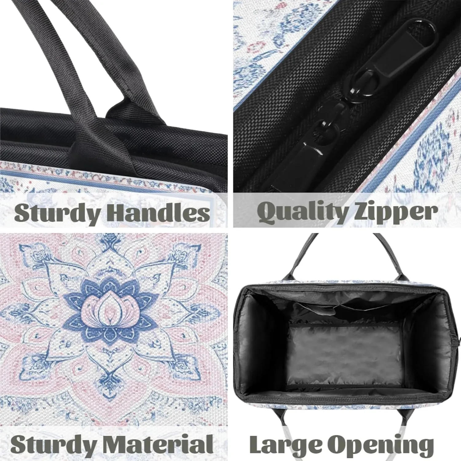 India Carpet Flower Travel Duffle Bag for Women, Ladies Overnight Weekender Bag Gym Sports Bags A-2
