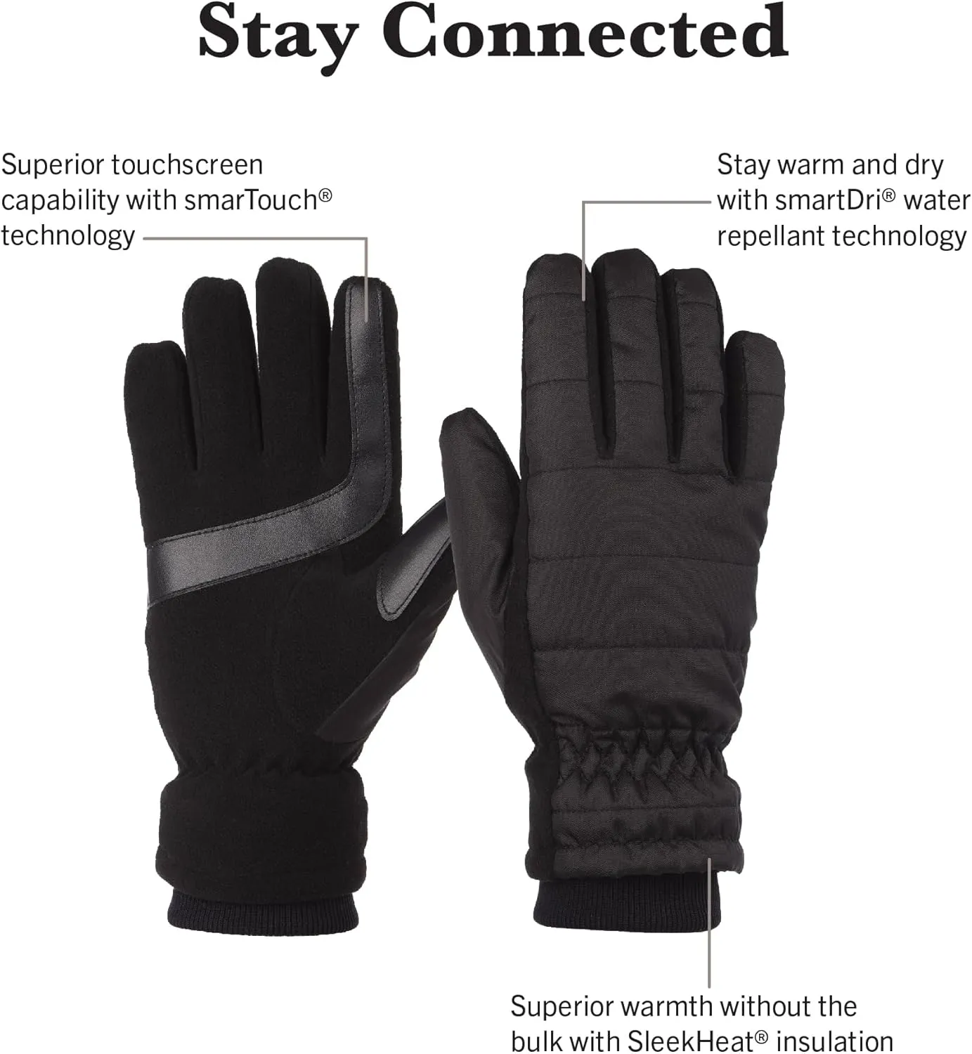 isotoner womens Iridescent Sleekheat Glove Or Flip Top Mitten