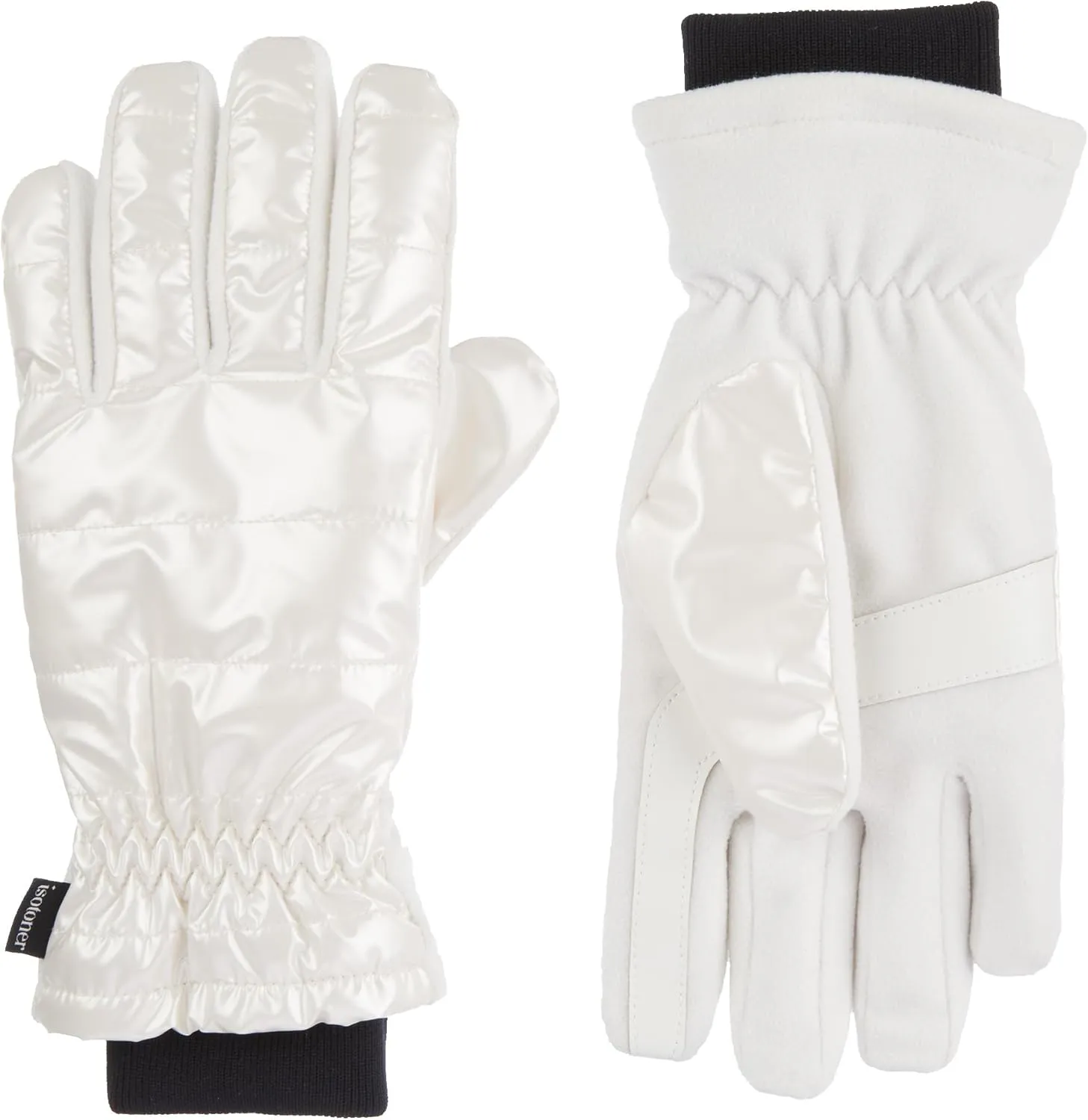isotoner womens Iridescent Sleekheat Glove Or Flip Top Mitten