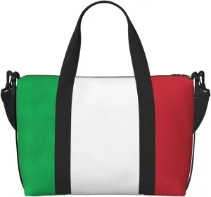 italy flag print Womens travel bags, weekender carry on for women, sports Gym Bag, Overnight Carry on Bag