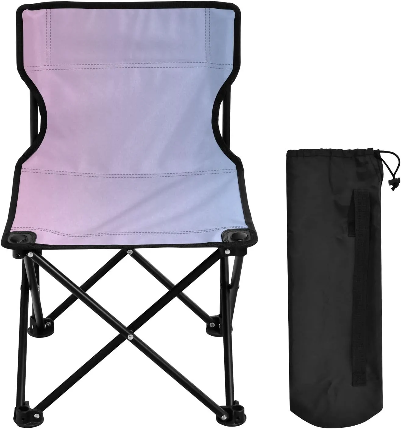 J JOYSAY Rainy Ashville Gradient Portable Camping Chair Lightweight Outdoor Folding Chair for Adults Hiking Chair for Outside Camping Travel Hiking Beach Sports