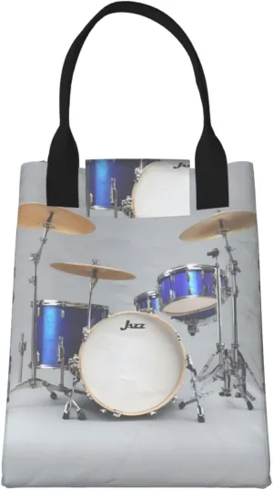 Jazz Drum Reusable Lunch Box, Paper Bag Sandwich Carrier For Adults, Ideal For Office, Gym, Travel