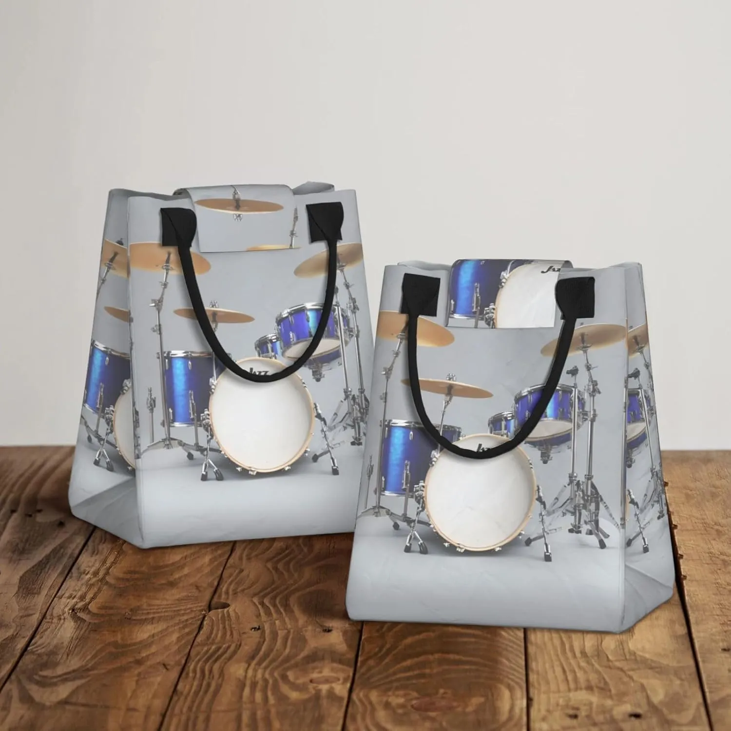 Jazz Drum Reusable Lunch Box, Paper Bag Sandwich Carrier For Adults, Ideal For Office, Gym, Travel