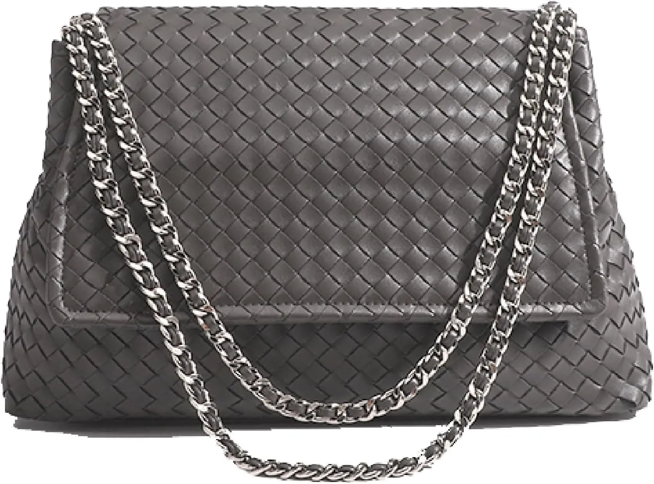JINMANXUE Woven Bag for Women Vegan Leather Tote Bag Summer Beach Handbag Purse Retro Handmade Travel Shoulder Bag