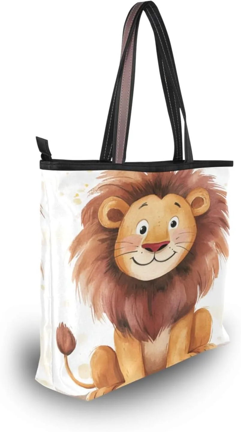 JSTEL Tote Bag for Women with Zipper,Polyester Tote Purse Holiday Tote Bag Work Handbag Women Gift