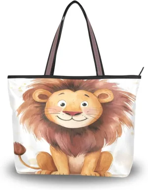 JSTEL Tote Bag for Women with Zipper,Polyester Tote Purse Holiday Tote Bag Work Handbag Women Gift