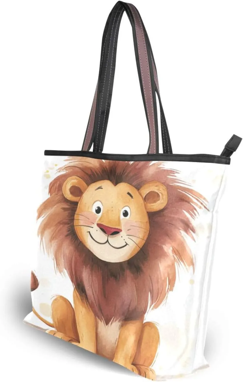 JSTEL Tote Bag for Women with Zipper,Polyester Tote Purse Holiday Tote Bag Work Handbag Women Gift