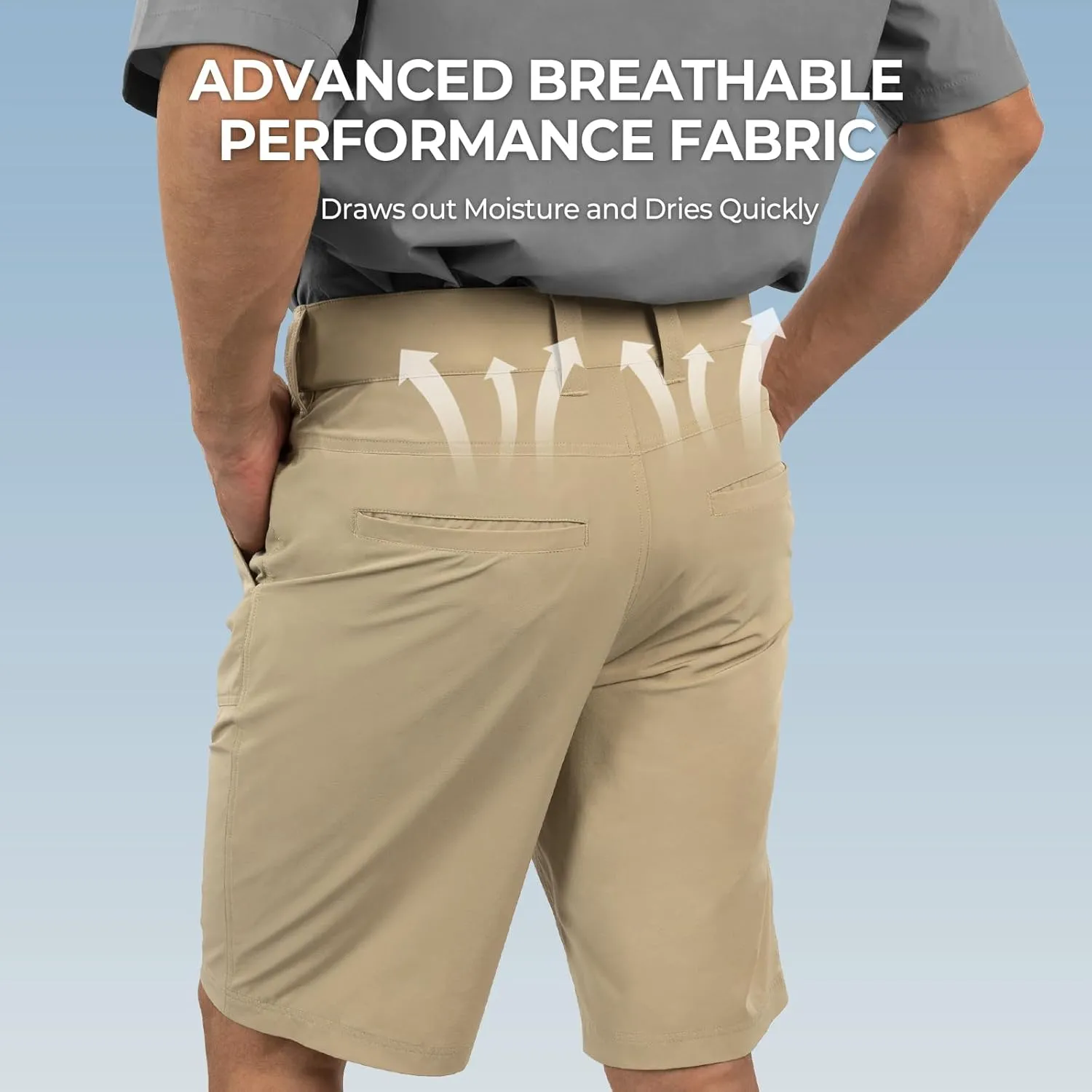 KastKing Cool Caster Men's Fishing Shorts, UPF 50  Hiking Shorts, 10.5” and 7.5” Available, Water Repellent, 4-Way Stretch